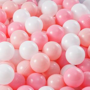 MoonxHome Ball Pit Balls for Toddlers, BPA Free Crush Proof Plastic Toy Balls for Ball Pit, Children's Pool Water Toys, Macaron Ocean Balls for Play Tent 2.15 Inch Pack of 100