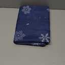 FRAMICS Christmas Tablecloth, Snowflake Table Cloth Waterproof Navy Blue Tablecloths for Dining Kitchen Winter Holiday, Spill-Proof Table Cover for New Year Party Decor, Rectangle 60x84 Inch, Blue