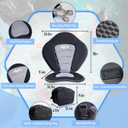 NEW-Vi Universal Deluxe Detachable Kayak Seat Paddle Board Seat Canoe Seat Kayak Seats with Back Support, 4 Adjustable Straps High Back Support, Form-Fitting for Kayaks SUP Fishing Boat Rowboat