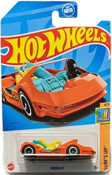 Hot Wheels 2023 Surf's Up Series #4/5 Deora III #HKK81 1:64 Scale Die-cast, Hot Wheels Audi RS E-Tron GT White #36 Mainline 2024, 2024 Hot Wheels 75/250 Hot Wheels Rockin' Railer HW Race Day 2/10, Pack of 3