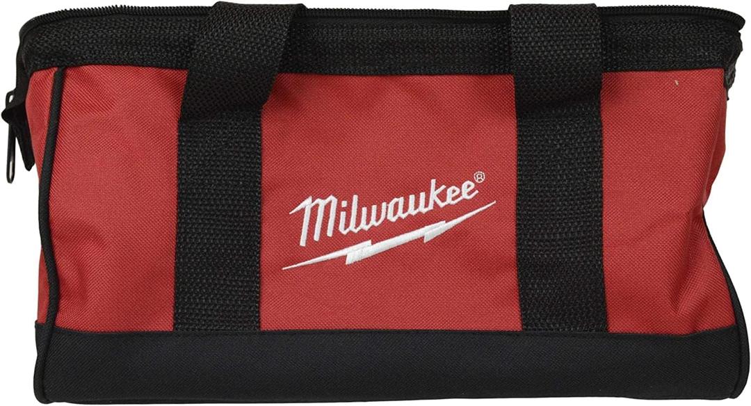 Milwaukee 13-inch x 7-inch x 7-inch Red and Black Canvas Tool Bag