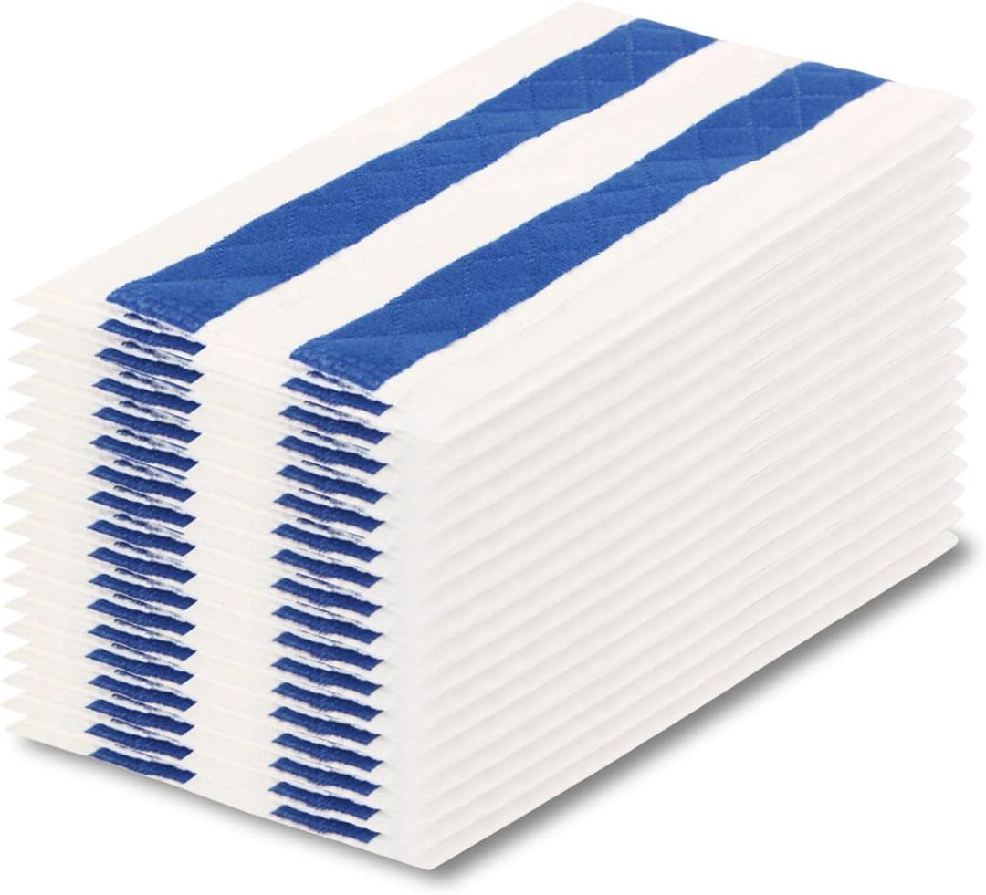 30 Count Floor Cleaner Spray Mop Pads for Wet Jet,Multi-Layer Dry Refills Compatible with Swiffer WetJet & All 10-11'', Wet Dry Mop Refill Pads