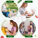 Hushee 10 Pack 17 oz Small Meal Prep Containers with 3 Compartments Snack Containers with Lid Disposable Plastic Bento Box Travel Lunch Food Boxes Stackable for Office Picnic (Clear)