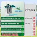Hanging Smart Bird Feeder with Camera - 32G SD Card Included for Free Local Storage, 2K AI Identification, Dual Solar for 365-Day Use, Squirrel Proof, Gifts for BirdLovers, Blue