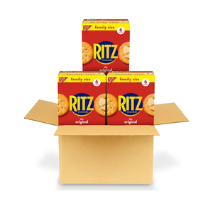 RITZ Original Crackers, Snacks for Kids and Adults, Bulk Lunch Snacks, Family Size, 3 Boxes, BBD: 27MAR20
