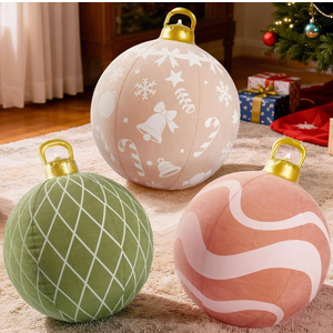 3 Pcs 32 Inch Giant Christmas Inflatable Balls: PVC Oversize Inflatable Christmas Ornaments Outdoor Decoration for Xmas Yard Lawn Garden Decor