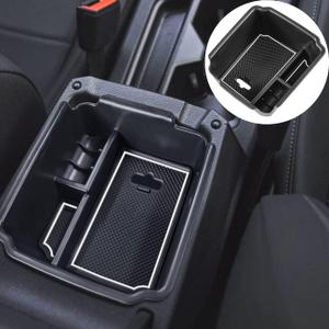 TACORBO Center Console Organizer Compatible with 2022 2023 2024 Taos and 2018 2019 2020-2022 2023 2024 Tiguan Accessories Armrest Secondary Storage Box, Interior ABS Insert Glove Box Tray, White