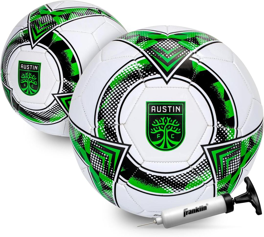 Franklin Sports Official MLS Team Soccer Balls - Official Size 5 Soccer Balls - Regulation Size + Weight Soccer Ball for Kids + Adults - Boys + Girls Soccer Ball - Air Pump Included