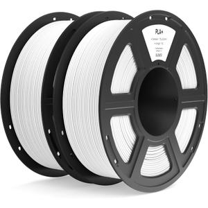 ELEGOO PLA+ Filament 1.75mm White 2KG, High Toughness PLA Plus 3D Printer Filament Dimensional Accuracy +/- 0.02mm, 2pcs 1kg Spool(2.2lbs) Fits for Most FDM 3D Printers