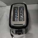 Toastmaster 2-Slice Toaster - Black with Stainless Steel - Kitchen Essential for Sandwich Bread & Breakfast Toast - Toaster with Wide Slots, High Rise Toast Lift & Cool-Touch Exterior