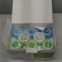 Matyz Glass Breastmilk Storage Bottles, 6 Pack, 6 oz, Sturdy Glass Bottle for Milk Freezing and Baby Feeding - Pumping Bottle for Philips Medela Spectra Breast Pumps - No BPA (3 Green & 3 Blue Lids)