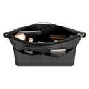 SDANG Purse Organizer Insert Fit for Neverful, Longchamp, City30 and More Bag，Leather Edge Multiple Pockets Medium Tote Bag Organizer with Handle，Lightweight Purse Liner have Zipper (Dark Grey 28)