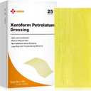 Carbou Medical Xeroform Petrolatum Dressing 5"x9", 25 Individual Pack, Non-Adherent Gauze Pads, Soft Fine Mesh Gauze Patch for Wound Care, Burns, Lacerations, Skin Grafts & Surgical Incisions