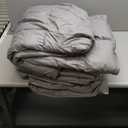 puredown Goose Feather Down Fiber Comforter Oversized King Size, Lightweight 100% Cotton Duvet Insert Medium Warmth, Cloud Soft Hotel Luxury Collection Bedding Comforters Grey 116"x90"