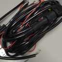 LINJIE Motorcycle Double Color/High Low Beam Wiring Harness Kit 12V Relay Double Color Spot Lights Wiring On Off Waterproof Switch Motorcycle High Low Beam Wiring Kit (5.75ft), Black