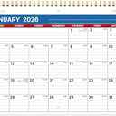 2026 Calendar, 2026 Wall Calendar 12 Month, 8.5" x 11", Jan 2026 - Dec 2026, 3-Hole Punched Binder Calendar, Memoranda Lined Pages with Thick Paper, Spiral Binding, Holidays, Moon Phases, Blue 4Pack