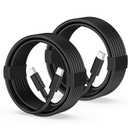 2 x USB C to USB C Cable, 2-Pack 6FT 60W Fast Charging Cable Type C Charger Cord for iPhone 17/17 Pro/17 Pro Max/Air/16/15 Pro Max/Plus, iPad, MacBook, Galaxy S25/S24/S23, Pixel 10/9/8/7, Tablet, Android