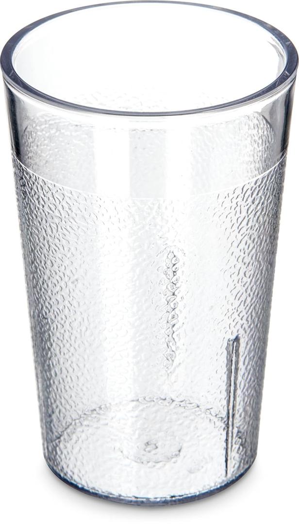 Carlisle FoodService Products Stackable Tumbler Plastic Tumbler for Restaurants, Catering, Kitchens, Plastic, 5.2 Ounces, Clear, (Pack of 72)