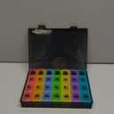 Extra Large Weekly Pill Organizer 4 Times a Day, Fullicon XXL Large Pill Box, 7 Day Medicine Organizer, Black Pill case for Vitamin/Fish Oil/Supplements (Multicolor)