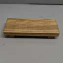 zoocatia Small Wood Tray Pedestal Stand Farmhouse Bathroom Decor Decorative Wooden Riser Kitchen Soap Dish Holder for Vanity, Counter, Sink, Brown (8.7" x 3.6" x 1.6")