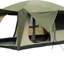 Vidalido 8-10 Person Camping Tent with 3 Door 2 Room Large Family Cabin Tents, Double Layer Waterproof Portable Glamping Tent, Big Tents for Outdoor Picnic Camping Hiking and Family Gathering