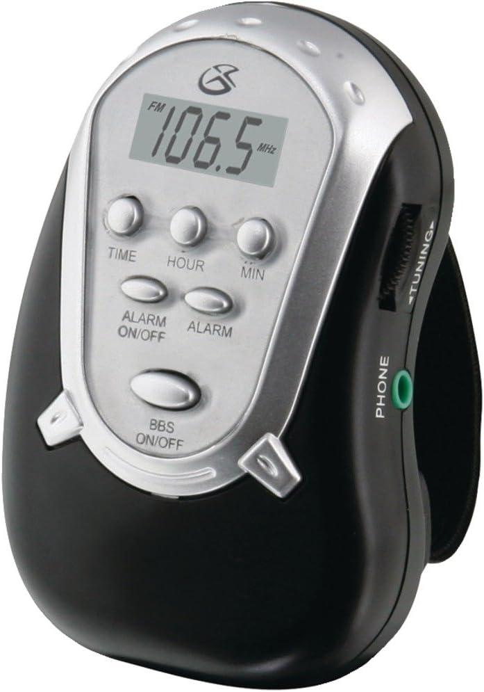 GPX R300S Am/FM Armband Radio with Earbuds, Black