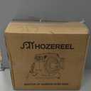 110 FT Retractable Garden Hose Reel by HOZEREEL, Outdoor Garden Hose Reels 1/2" - Automatic Self Retract Wall Mount Hose Reel Enclosed Storage, Any Length Lock, 10 Pattern Nozzle-Grey