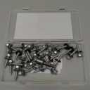 #10 x 1 Hex Head Sheet Metal Roof Screws, Rustpert Coating Metal to Wood siding Screws, 30 Pieces (30 Pcs, Silver)