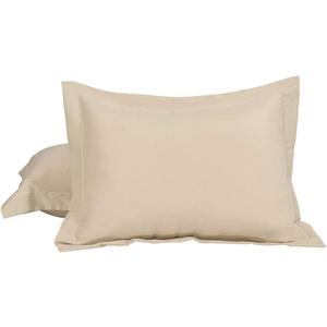 uxcell Pillow Shams 2 Pack Soft Brushed Microfiber Envelope Closure Pillowcases Standard(20"x26") Tan