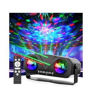 Disco Ball Light,Party Disco Strobe Ocean Star Projector Dj Dance Light Sound Activated with Remote Control Stage Rave for Parties Bar Birthday Wedding KTV Christmas Halloween Dancing Décor