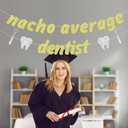 Dejupgar Nacho Average Dentist Banner, Dentist Grad, Dental School Survivor, Happy Graduation Dental School Graduation Party Decorations, Gold