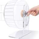 Niteangel Super-Silent Hamster Exercise Wheels: - Quiet Spinner Hamster Running Wheels with Adjustable Stand for Hamsters Gerbils Mice Or Other Small Animals (L, Transparent)
