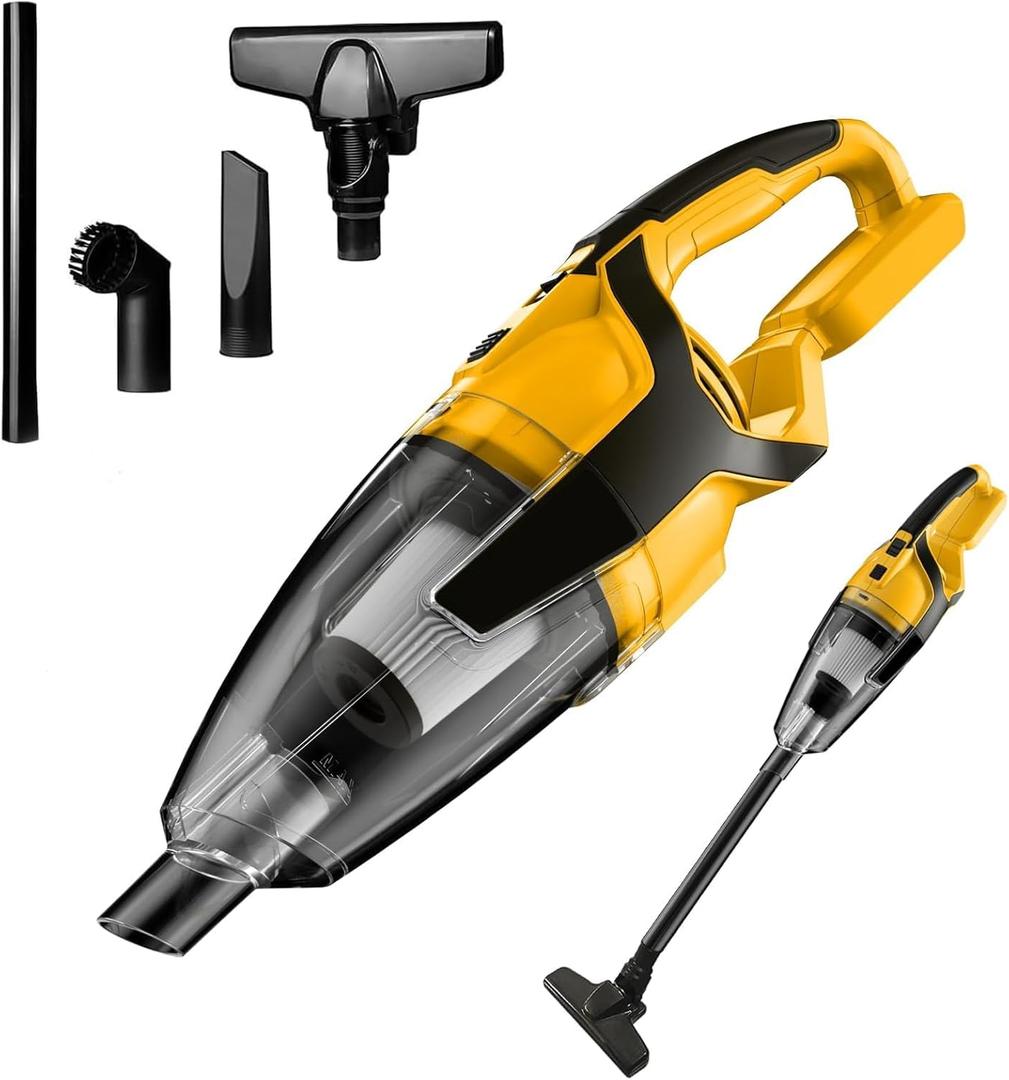 MORCLIN 120W Cordless Handheld Vacuum Cleaner Compatible with DeWalt 20v Max Battery (Tool Only) Portable for Hard Floor Carpet Car Pet Hair Cleaning