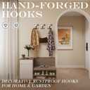 Cast Iron Rooster Wall Hook - 1 Pack Heavy Duty Decorative Hook, Solid Cast Iron Coat Hook with Mounting Screws, for Entryway Kitchen Bedroom