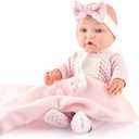 12 Inches Realistic Baby Doll Playset in Gift Box Includes Pacifier, Bottle, and Soft Blanket, Newborn Baby Doll Toy for Toddler Girls