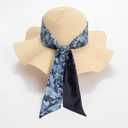 100% Mulberry Silk Scarf for Women Neck, Handbags,Bags, Purse, Hair Head Ribbon Skinny Scarf Silk Headband Scarf (Pattern63)