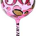 NymphFable 50th Birthday Wine Glass Hand-painted Wine Glass for Women 15oz Personalised Birthday Gift