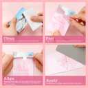 Honoson 16 Pcs Credit Card Skin Cover Set Debit Card Stickers Elegant Waterproof PVC ID Cover Anti-wrinkling for Transportation Fun Gift Idea(Bow,Pink)