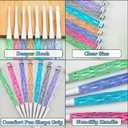 Hobekoee Inline Crochet Hooks Set,8PCS Plastic Crochet Hooks Long Crochet Hook Set with Case,Colorful Non-Slip Crochet Needles for Crocheting Yarn,Size 2.5mm-6mm