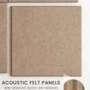Bumusty Large Cork Board 48" x 36" Alternative - 12 Pack Felt Wall Tiles with 70 Safe Removable Adhesive Tabs, 30 Pushpins, Cork Boards for Walls Pin Board Bulletin Board Office Decor (Taupe)