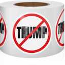 ASUNO Anti-Trump Sticker Vinyl Decal Self-Adhesive Label 2 for Car Window Truck Auto Wall Laptop Black 500 PCS
