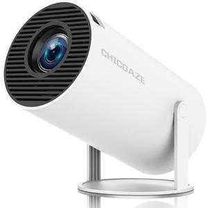 Mini Projector, HY300 PRO Portable Projector, Smart Projector Support 4K 1080P with Dual-Band WIFI6 5G Wireless 5.4 Bluetooth, 200 ANSI, Auto Keystone Correction, 35"-130" Screen Video Projector