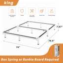 MAF Metal Bed Frame King 8 Inches for Box Spring, 9-Legs Support Basics
