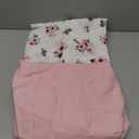 TILLYOU Fitted Crib Sheets - 100% Cotton Fitted Sheets for Standard Crib Mattress, Toddler Bed Mattress Fitted Sheets 2 Pack, Machine Washable, 28x52, Pink&Floral Flowers