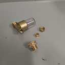 40 Micron Brass Sediment Filter, Inline Spin Down Sediment Water Filter for Washer, Washing Machine, Shower, Garden Hose, Well Water, Anti Clogging & Reusable with Pipe Sealant Tape