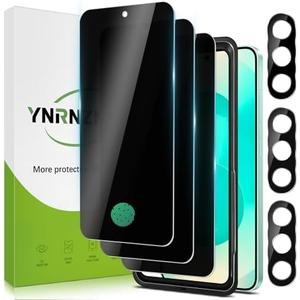 YNRNZNPN 3+3 Pack for Samsung Galaxy S25 5G Privacy Screen Protector with Camera Lens Protector 9H Tempered Glass,Anti Scratch, Bubble Free, Easy to install (Galaxy S25 Privacy)