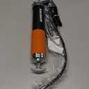 Lnchett Grease Gun with Quick Release Coupler, 9000 PSI Professional Heavy Duty 14 oz Pistol Grip Grease Gun with 18 Inch Spring Flex Hose, 1 Extension Rigid Pipe and1 Sharp Nozzle Included