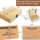 50 Pcs Share a Memory Cards with Wooden Box, Memorial Cards for Funeral, Celebration of Life Decorations, Memory Keepsake Box for Funerals, Weddings, Graduations