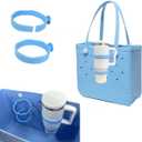 2 x Cup Holder for Bogg Bag Compatible with Stanley 30 oz 40 oz, Drink Holder for Simple Modern Rubber Beach Tote, Water Bottle Holder Attachment for XL Medium Small Bog Bag