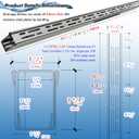 Channel Drain 1-1/4" Wide x 39' 3-5/8" Long,Silver Outdoor Pool Deck Drain Channel 304 Stainless Steel with Coupling,Pool Drain for Concrete/Paver/Patios/Walkways, Size: W 1-1/4" x L 3' 3-5/8" 12-Pack